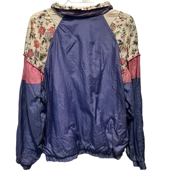 Vintage 90s Bolo Spirit Lavender Flowers Windbreaker Jacket Size Large - Picture 3 of 14